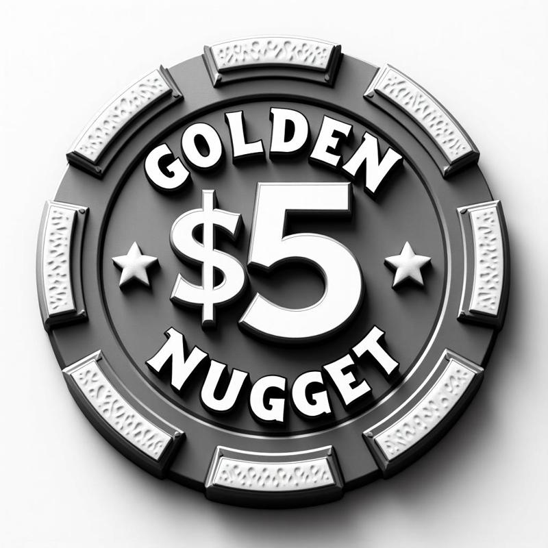 golden nugget vintage style casin chip (double sided) coin token