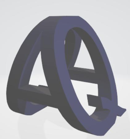 AQ art combination letters 90° rotation