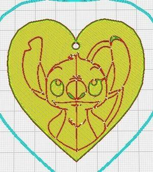 Stitch And Angel keychain