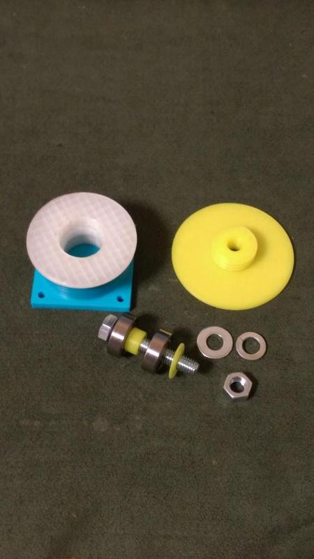 Mounted spool holder for idbox