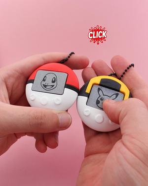 Pokewalker Ultra Ball Fidget Clicker Keychain 3D Print 3MF