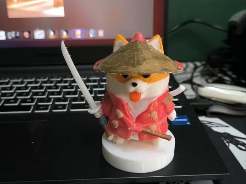 Shiba Inu Warrior Figurine White Model, My Own Design