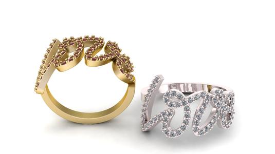 love statement ring 3d printable model