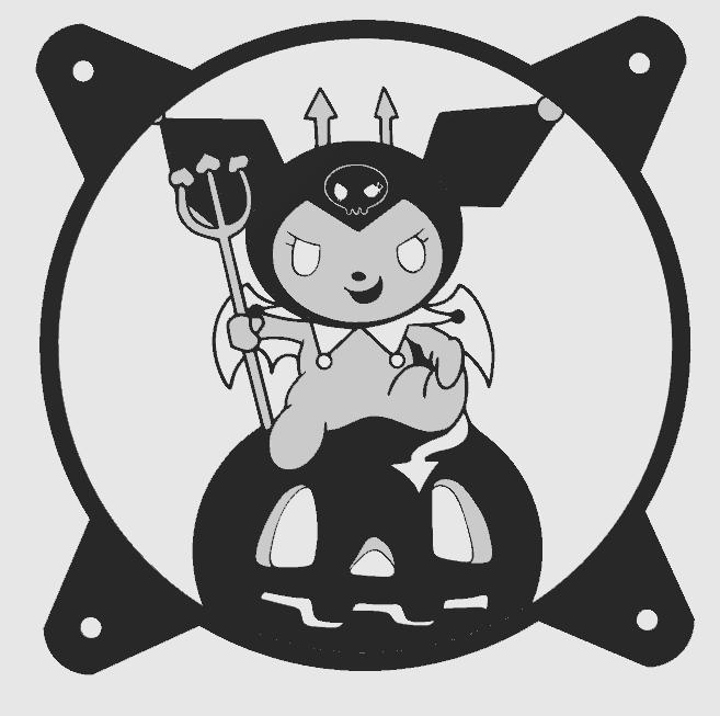 FAN COVER 120mm kuromi halloween sanrio hello kitty Multicolor 4 Collors