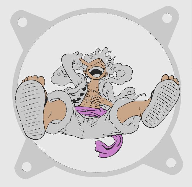 FAN COVER 120mm one píece luffy gear 5 Multicolor 4 Collors