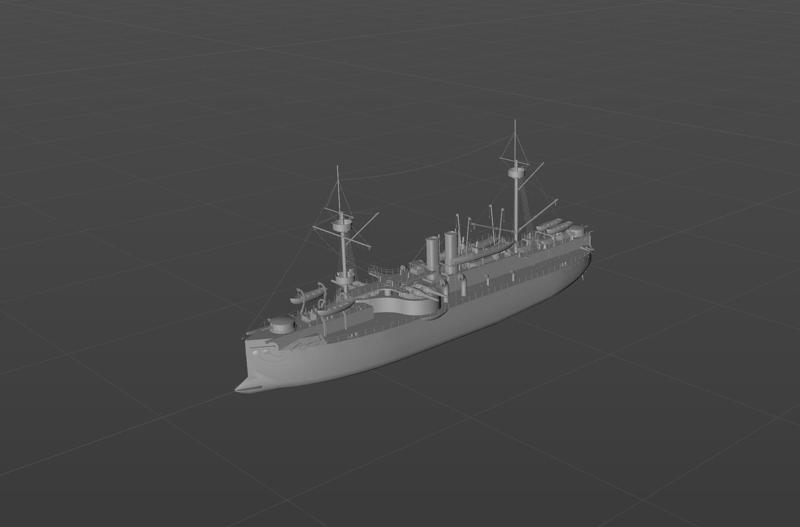 Digital model of China's Dingyuan ironclad warship