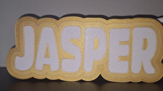 Name lamp Jasper. Namens lampe Jasper