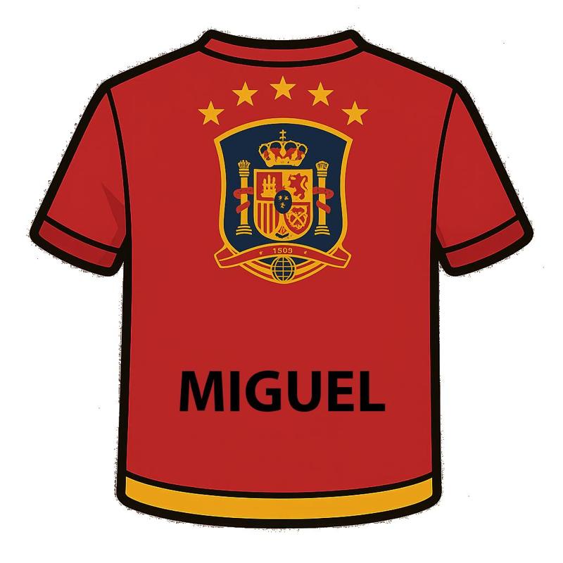 Customizable Football Frame Spain Spain Team Shirt Customizable Football Team Frame