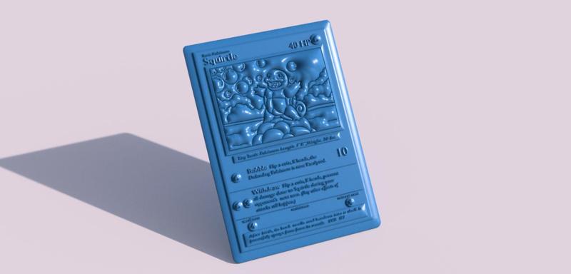 Squirtle Bubble Attack - Pokémon 3D Card + Picture