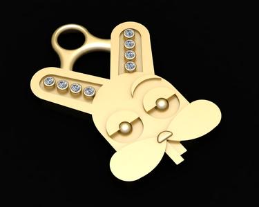 Dog Gold Pendant  3d printable model