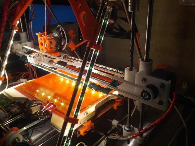 Ikea Dioder LED light clips for Prusa Mendel