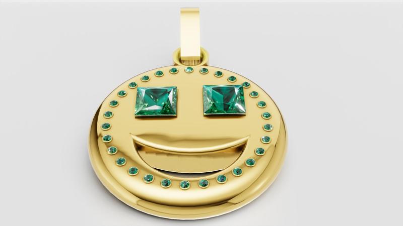 Smiley Face Pendant 3D printable model