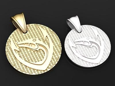 Crest Medallion Pendant  3d printable model