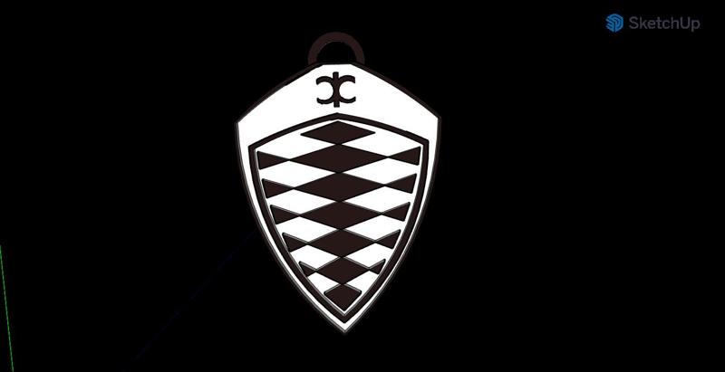 Koenigsegg Brand Key Ring