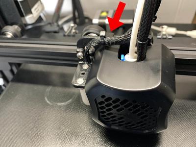 Simple BLTouch cable guide with tie-wrap (Ender-3 V2)