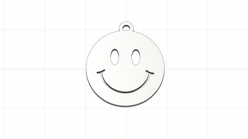 Happy Face Keychain - Smiling Emoji