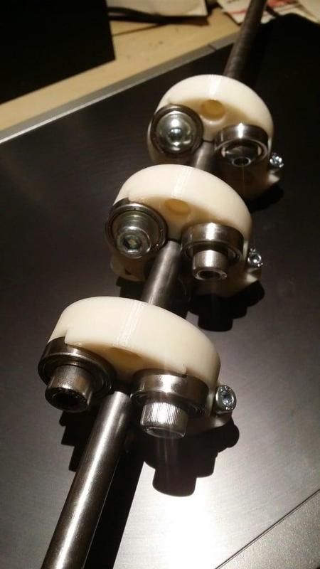 Threadless ballscrew. 5mm, 10mm, and 15mm pitch