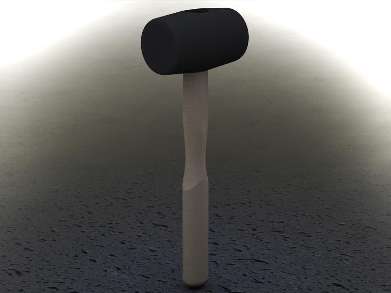 Rubber Mallet with Wooden Handle