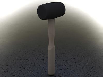Rubber Mallet with Wooden Handle