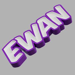 NAMELED EWAN - LED LAMP WITH NAME