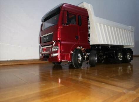 Rock trailer design for 1/14 scale man truck
