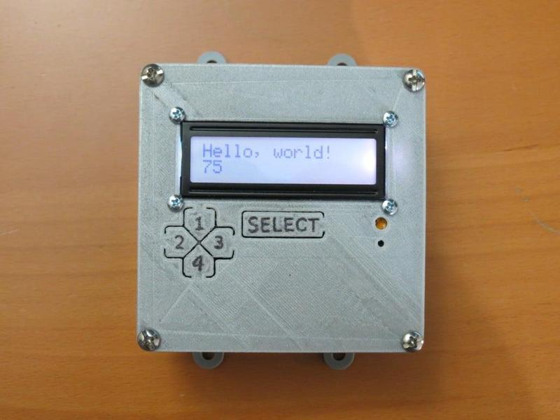 Arduino LCD button faceplate