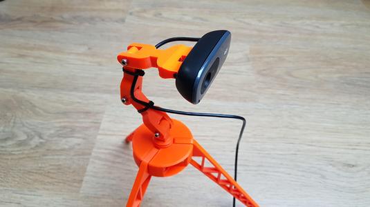 Logitech C270 camera holder on tripod adapter