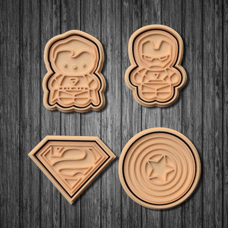 Super hero cookie cutter set of 8
