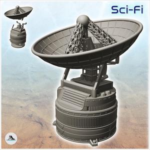 Circular antenna with large dish (19) - Future Sci-Fi SF Infinity Terrain Tabletop Scifi