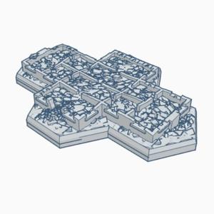 Modern Destroyed Farmhouse with Hex Base MDHB025