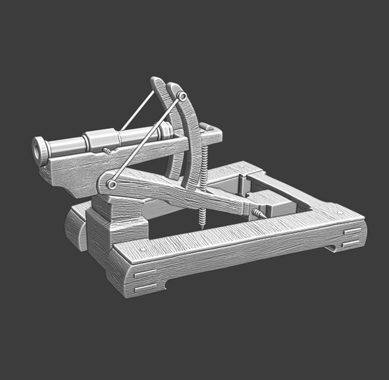 Medieval mounted gun
