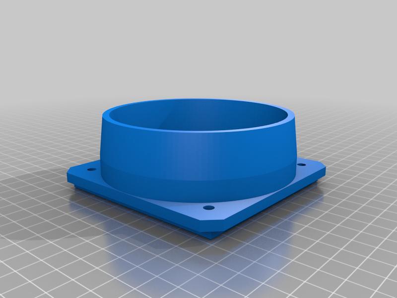 4" (four inch) dryer duct adapter with and without holes to connect an exhaust duct to a box.