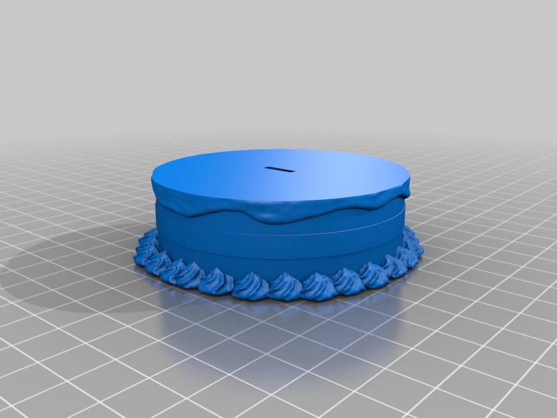 A cake for a number for a candle for birthday