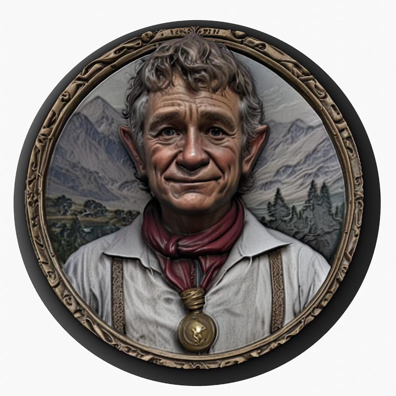 Bilbo Baggins (The Hobbit) medallion pendant