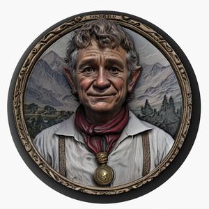 Bilbo Baggins (The Hobbit) medallion pendant
