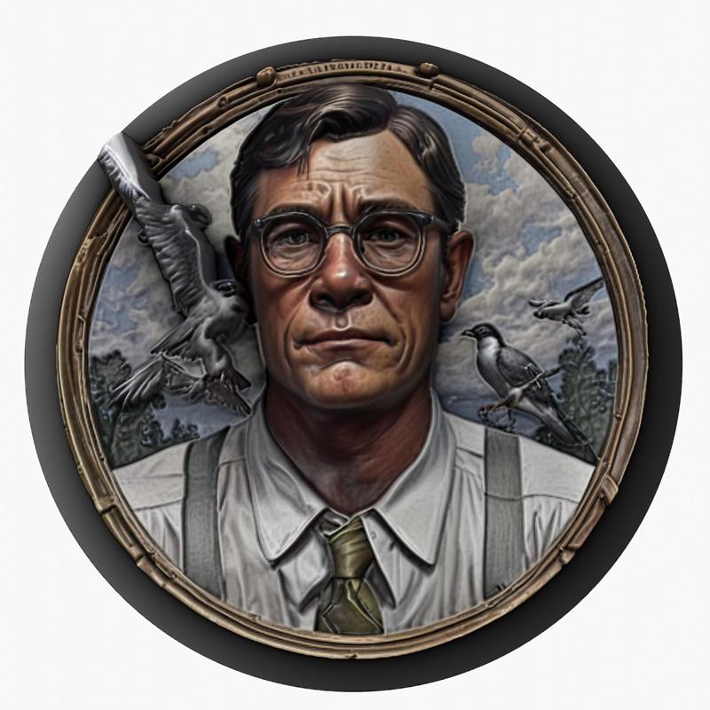 Atticus Finch (To Kill a Mockingbird) medallion pendant