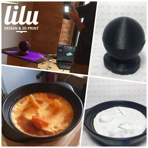 Cheesecake with dried apricots 3d scan
