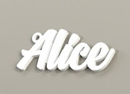 Alice Name Key Ring
