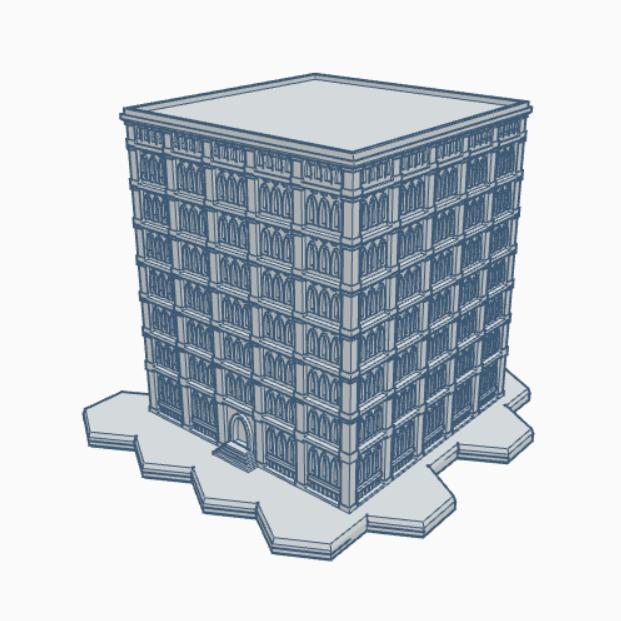 Gothic Building GHB122 With Hex Base