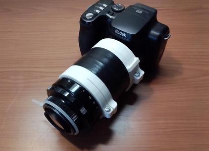 Macro lens for a camera "KODAK Z1012 IS" using a lens "Helios-44-2"
