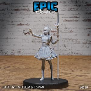 Tiefling Maid Greeting ‧ DnD Miniature ‧ Tabletop Miniatures ‧ Gaming Monster ‧ 3D Model ‧ RPG ‧ DnDminis ‧ STL FILE