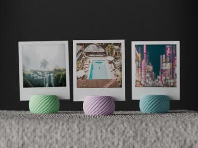 Photo Holder. Instax and Polaroid photo stand.