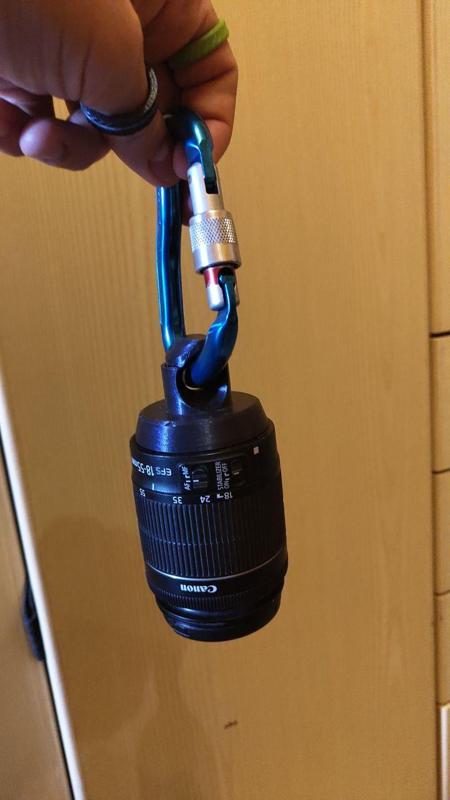 EF-S lens carabiner mount