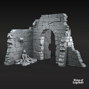 Grey Castle Scenery with Casualties V1 | Grey Castle | Fantasy