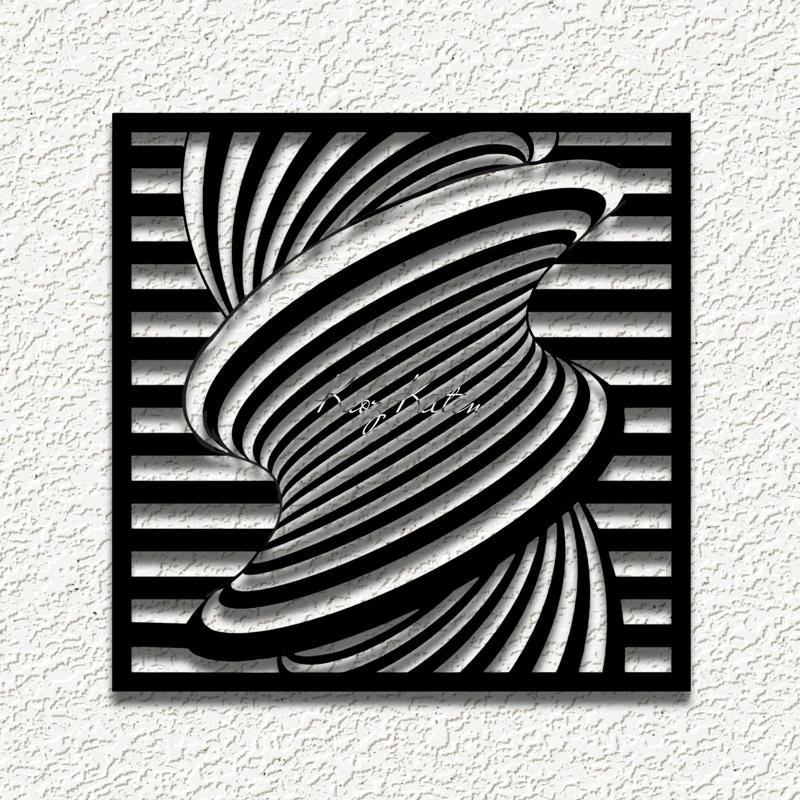 twisted optical illusion vortex wall art home decor