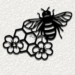 honey bee honeycomb set wall art home decor