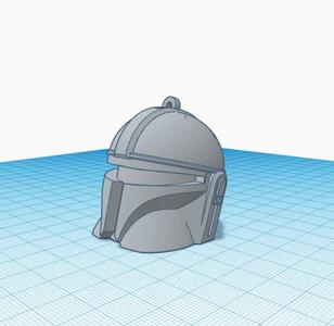 Mandalorian helmet keychain