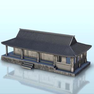 Asian house on platform 20 - Asia Terrain Clash of Katanas Tabletop RPG terrain China Korea WW2