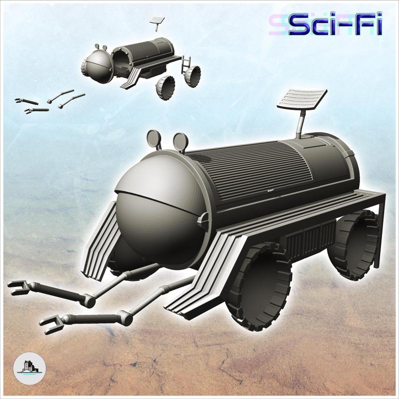 Automated rover exploration vehicle with double arms (3) - Future Sci-Fi SF Post apocalyptic Tabletop Scifi