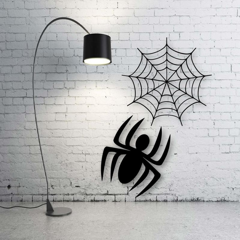 Spider and spider web wall decoration Wall Art